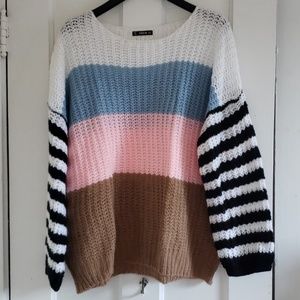 Oversized striped sweater